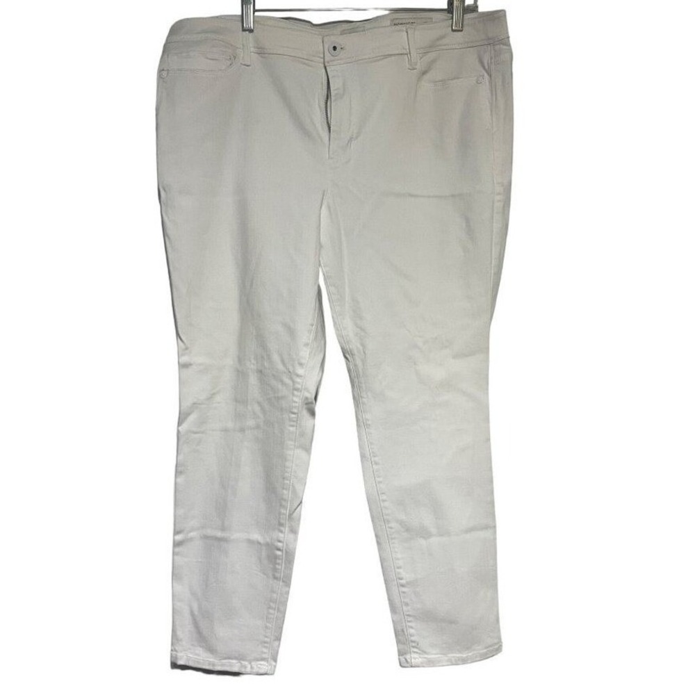 J. Jill Denim Authentic Fit Slim Ankle Jeans Size 18 White Women's Stylish & Com